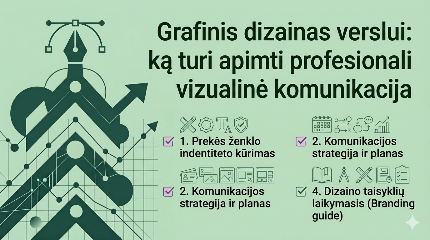 Grafinis dizainas verslui: ką turi apimti profesionali vizualinė komunikacija